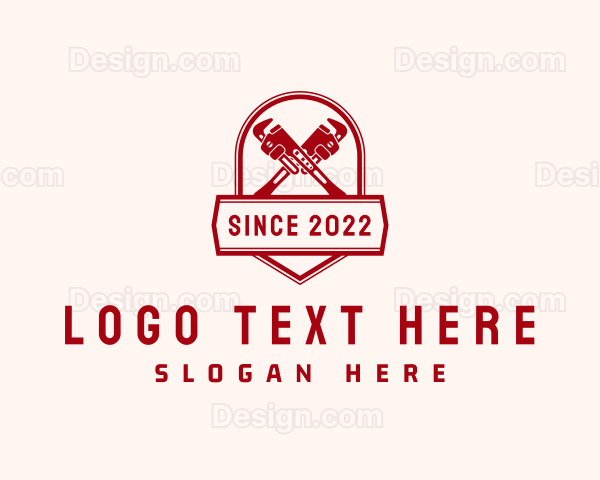 Handyman Pipe Wrench Tool Logo