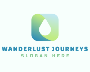 Gradient Water Drop Logo