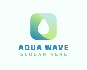 Gradient Water Drop logo design