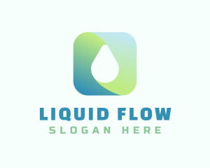 Gradient Water Drop logo design