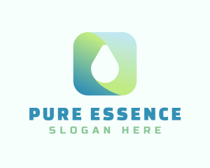 Gradient Water Drop logo design