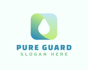 Gradient Water Drop logo design