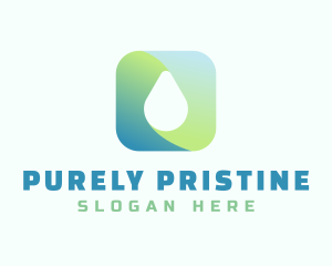 Gradient Water Drop logo design