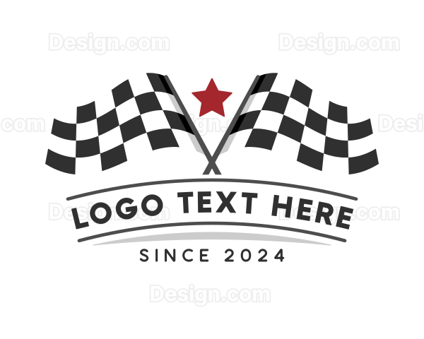 Racing Flag Automotive Logo