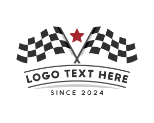 Racing Flag Automotive Logo