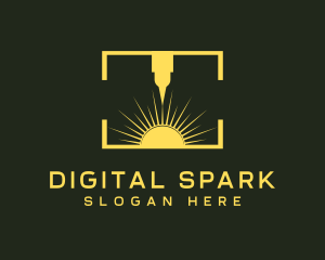 Industrial Laser Spark logo design