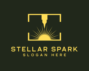 Industrial Laser Spark logo design