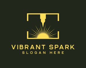 Industrial Laser Spark logo design