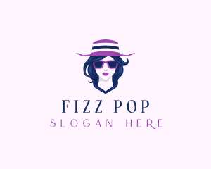 Lady Hat Fashion logo design