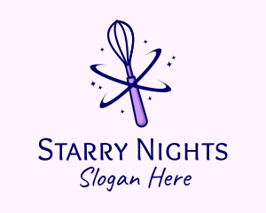 Starry Whisk Orbit logo design