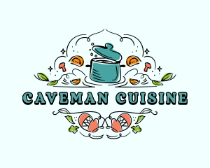 Cooking Pot Cuisine logo design