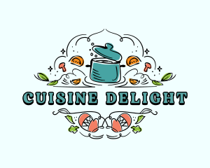 Cooking Pot Cuisine logo design