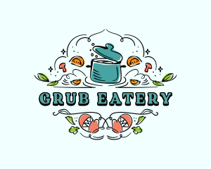 Cooking Pot Cuisine logo design