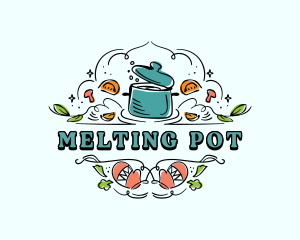 Cooking Pot Cuisine logo design