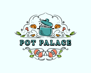 Cooking Pot Cuisine logo design