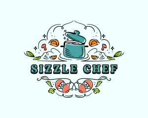 Cooking Pot Cuisine logo design