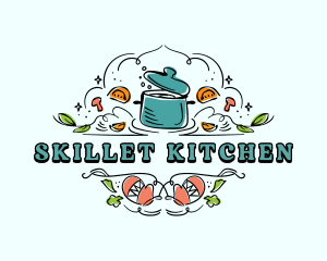 Cooking Pot Cuisine logo design