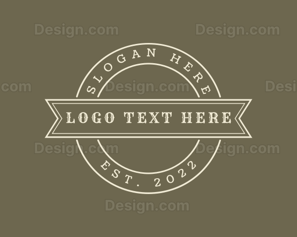 Circular Cowboy Banner Logo