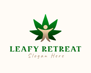 Human Hemp Plant logo design