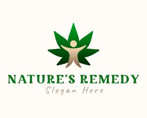 Human Hemp Plant logo design