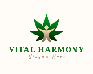 Human Hemp Plant logo design