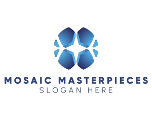 Modern Cross Mosaic logo design