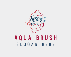 Red Fish Boating logo design