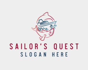 Red Fish Boating logo design