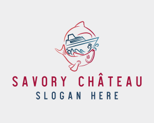 Red Fish Boating logo design