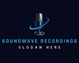 Microphone Mic Recording logo design