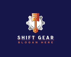 Piston Gear Automotive logo design