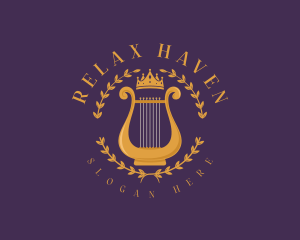 Musical Lyre Harp Logo