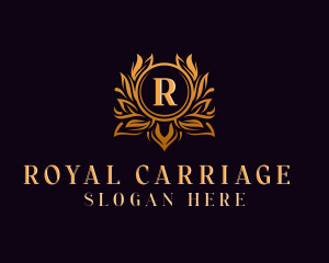 Royal Floral Shield logo design