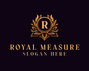 Royal Floral Shield logo design