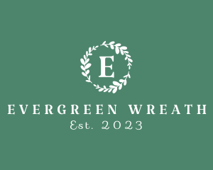 Leafy Natural Wreath logo design