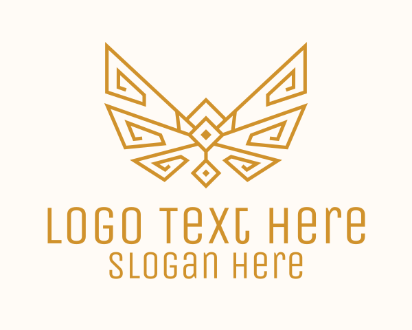 Gold Wings Outline logo