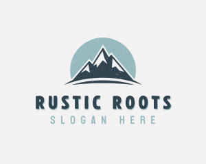 Rustic Mountain Peak logo design