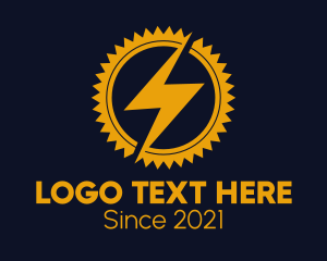 Lightning Cogwheel Badge logo