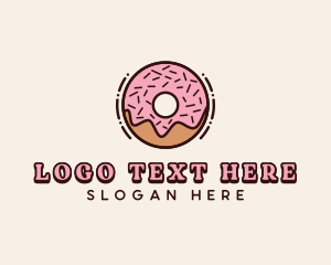 Donut Dessert Confectionery Logo