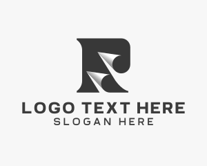 Sticker Printing Business Letter R logo