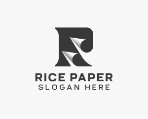 Sticker Printing Business Letter R logo design