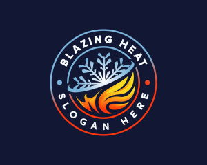 Ventilation Heating Cooling logo design