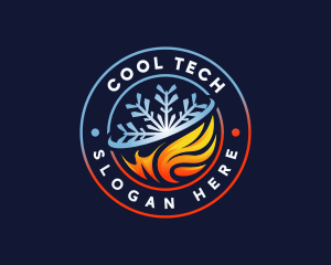 Ventilation Heating Cooling logo design