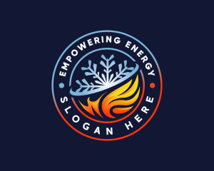 Ventilation Heating Cooling logo design