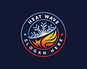 Ventilation Heating Cooling logo design