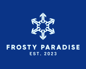 White Winter Snowflake  logo