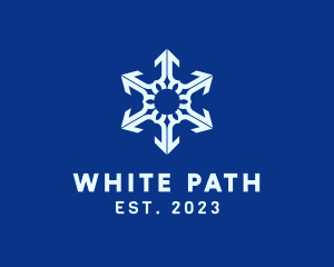 White Winter Snowflake  logo