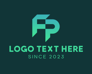 Modern Professional Letter FP Company logo