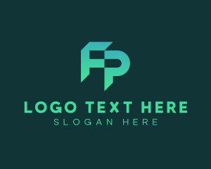 Modern Professional Letter FP Company logo