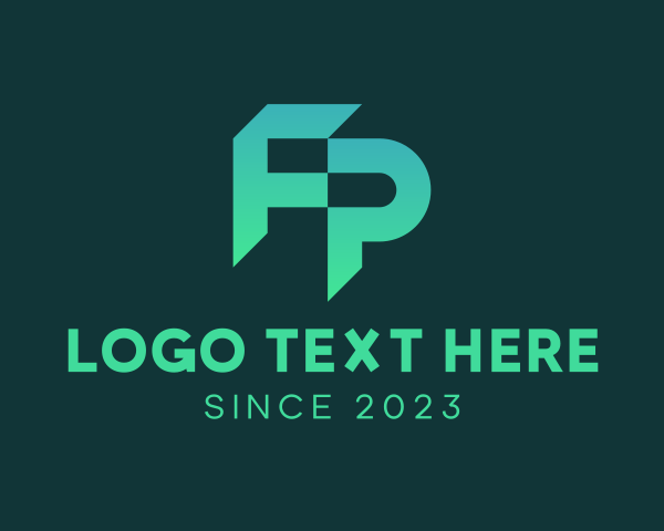 Letter FP logo example 1
